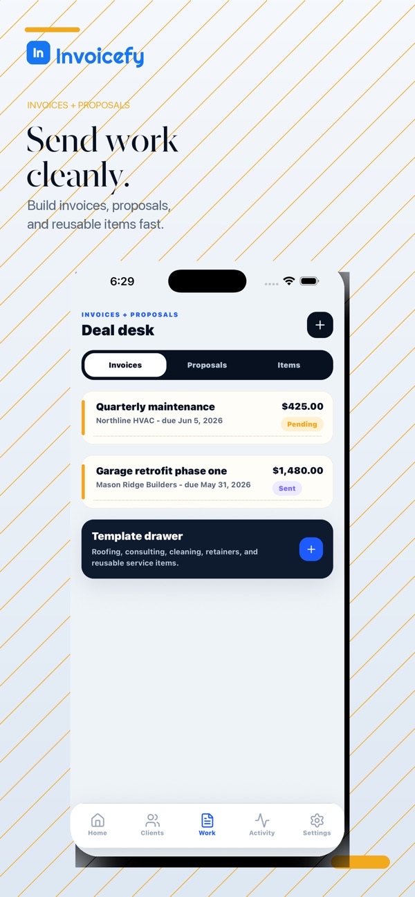 Invoicefy invoices and proposals