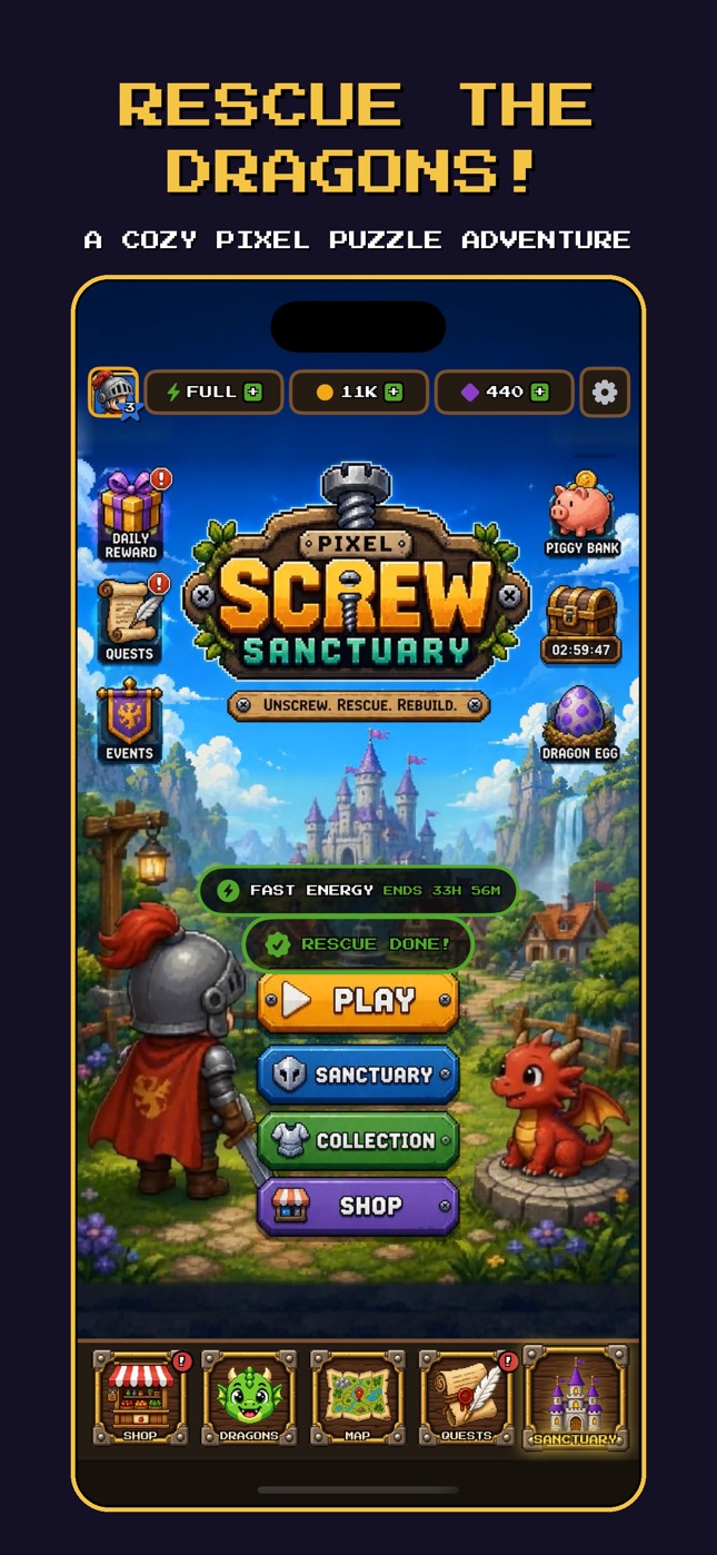 Pixel Screw Sanctuary loading screen