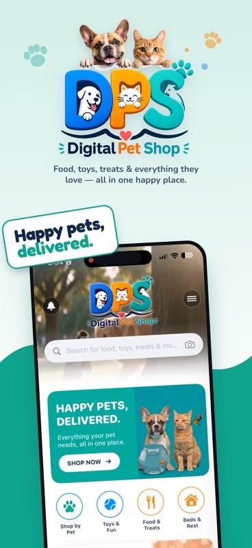 Digital Pet Shop home screen