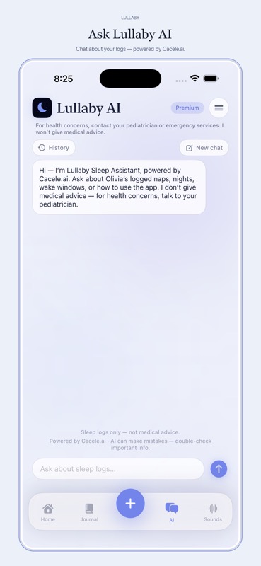 Lullaby AI screen