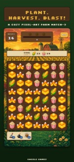 Pixel Farm Blast match-3 crop puzzle