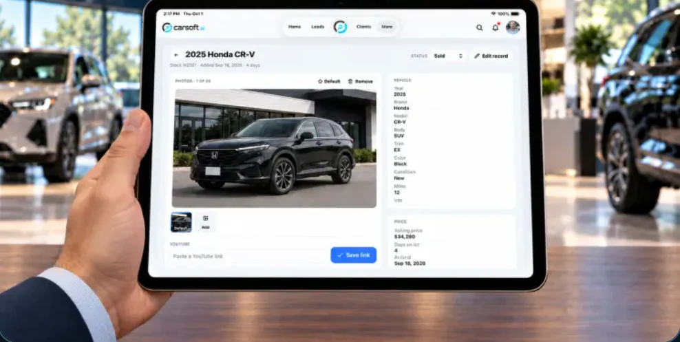 Vehicle record on iPad