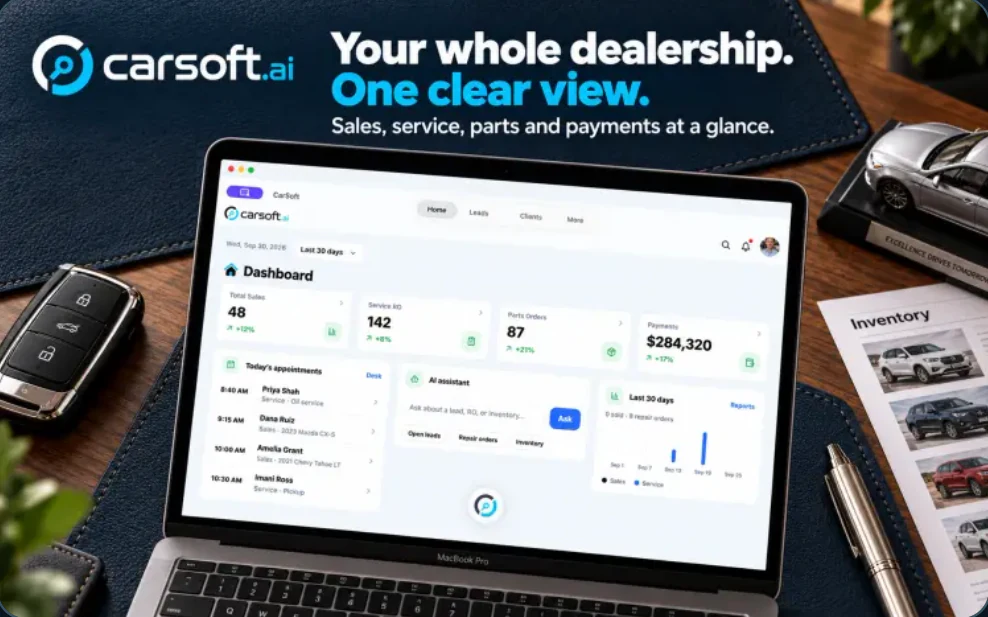 Carsoft dashboard on MacBook