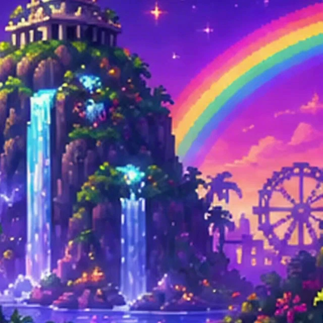 Pixel-art Cacele Games world